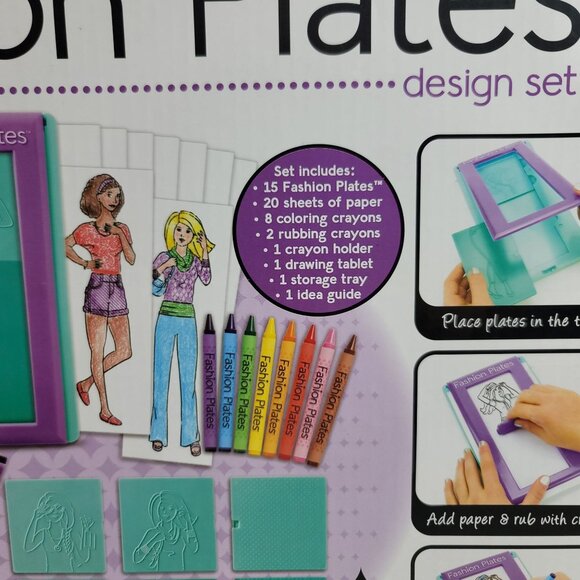 Fashion Plates Design Set Imprint Rubbing Arts & Crafts Mix & Match Drawing 2015 - Picture 2 of 13